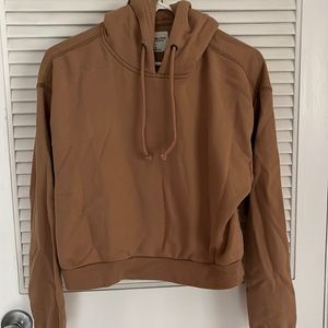 Abercrombie & Fitch Brown Cropped Hoodie